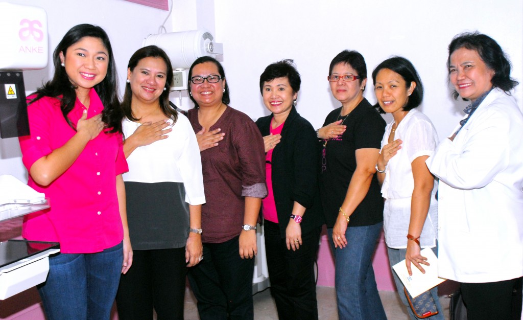 L-R Taguig Mayor Lani Cayetano, ICANSERVE Executive Director Lani Eusebio, Dr. Cecile Montales, Dina Mendez, Lynne Catuncan, Dr. Peachy Sy and Dr. Erlinda Rayos