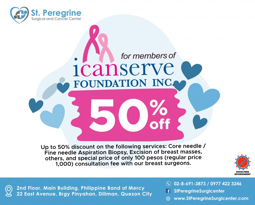 ICANSERVE members get discounts at St. Peregrine