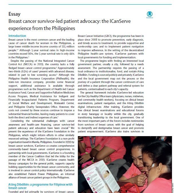 ‘Ating Dibdibin’ experience may inform future cancer control programs